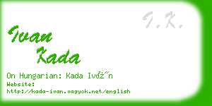 ivan kada business card